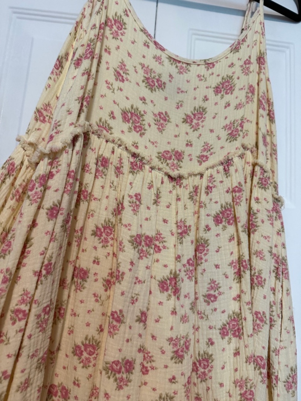 Floral Ruffle Tiered Maxi Dress with Pink Print - Picture 2 of 4